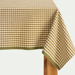 alinea Nappe*Nappe à carreaux en coton 150x250cm - mousse Vert
