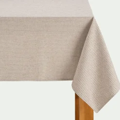 alinea Nappe*Nappe à rayures en coton 150x250cm - Beige