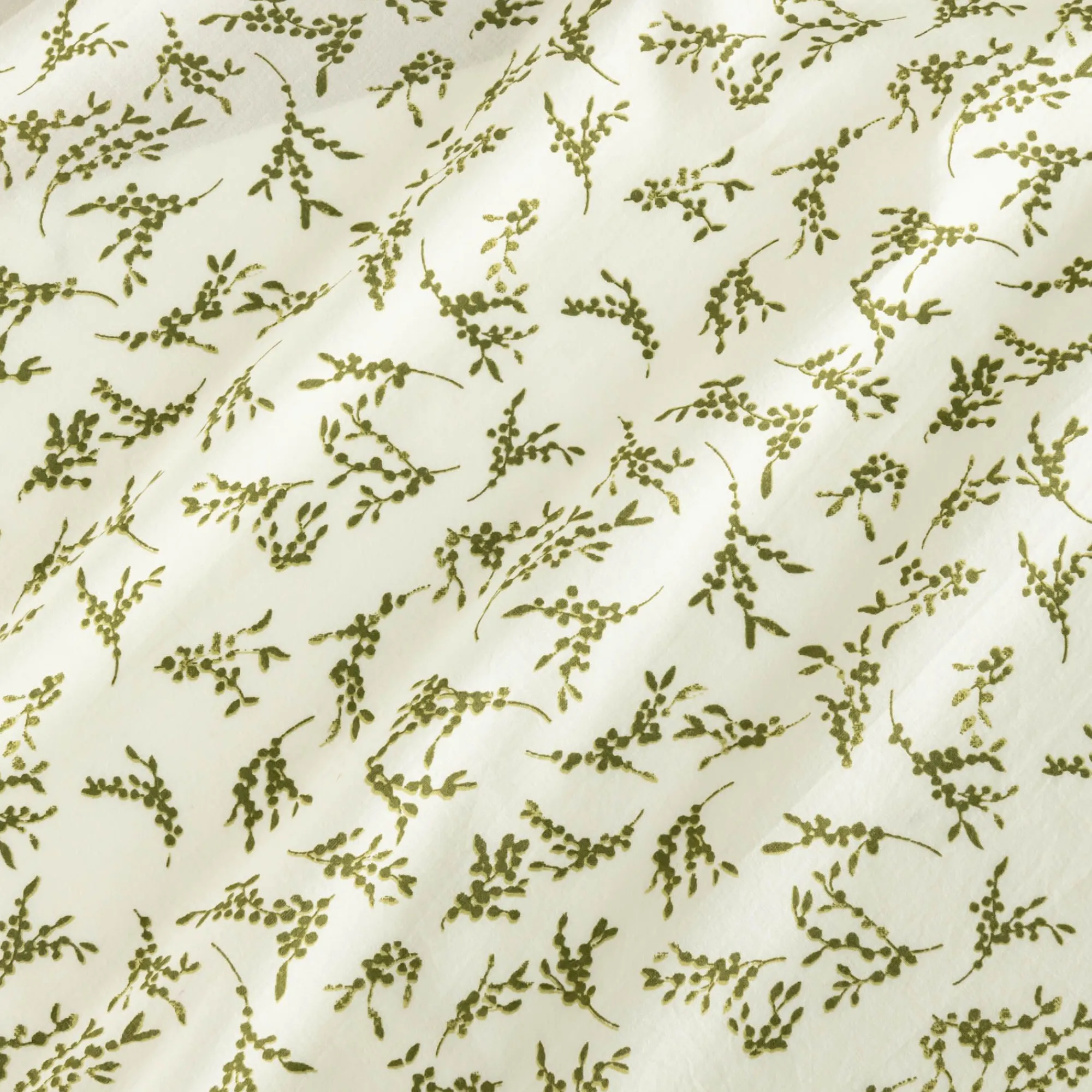 alinea Nappe|Nappe Et Serviette De Noël*Nappe en coton à motif végétal 150x250cm - Vert