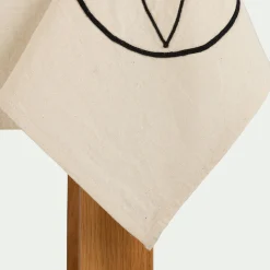 alinea Nappe*Nappe en coton brodée - écru 140x250cm Beige