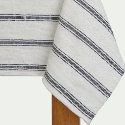 alinea Nappe*Nappe en lin et coton noir et 170x250cm Blanc