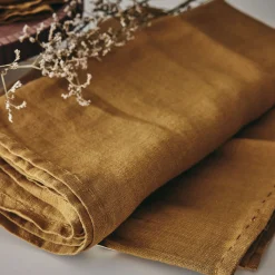 alinea Nappe|Nappe Et Serviette De Noël*Nappe en lin lavé 150x250cm - brun alep Marron