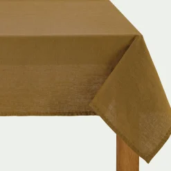alinea Nappe|Nappe Et Serviette De Noël*Nappe en lin lavé 150x250cm - brun alep Marron