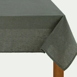 alinea Nappe|Nappe Et Serviette De Noël*Nappe en lin lavé 150x250cm - cèdre Vert