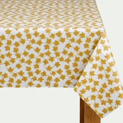 alinea Nappe|Nappe Et Serviette De Noël*Nappe enduite en coton motif figuier - argan 150x250cm Jaune