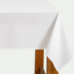alinea Nappe|Nappe Et Serviette De Noël*Nappe unie en coton lavé 150x250cm - Blanc