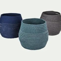 alinea Panier*Panier déco en polycoton - H23xD21cm Gris