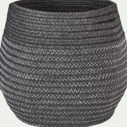 alinea Panier*Panier déco en polycoton - H23xD21cm Gris