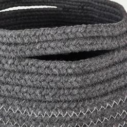 alinea Panier*Panier déco en polycoton - H23xD21cm Gris