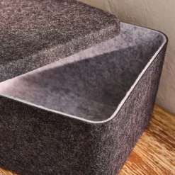 alinea Boîte De Rangement*Panier de rangement en feutrine H16cm - gris anthracite