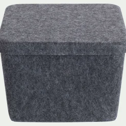 alinea Boîte De Rangement*Panier de rangement en feutrine H16cm - gris anthracite
