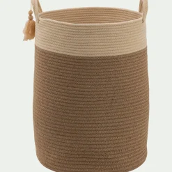 alinea Matelas Enfant|Panier*Panier de rangement en polycoton D38xH50cm - beige