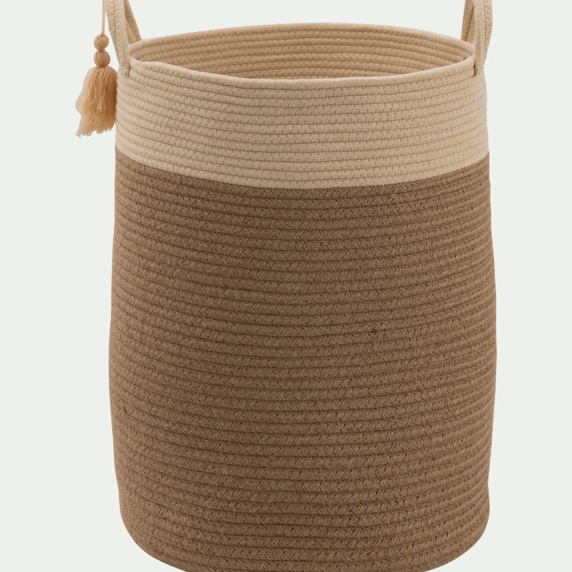 alinea Matelas Enfant|Panier*Panier de rangement en polycoton D38xH50cm - beige