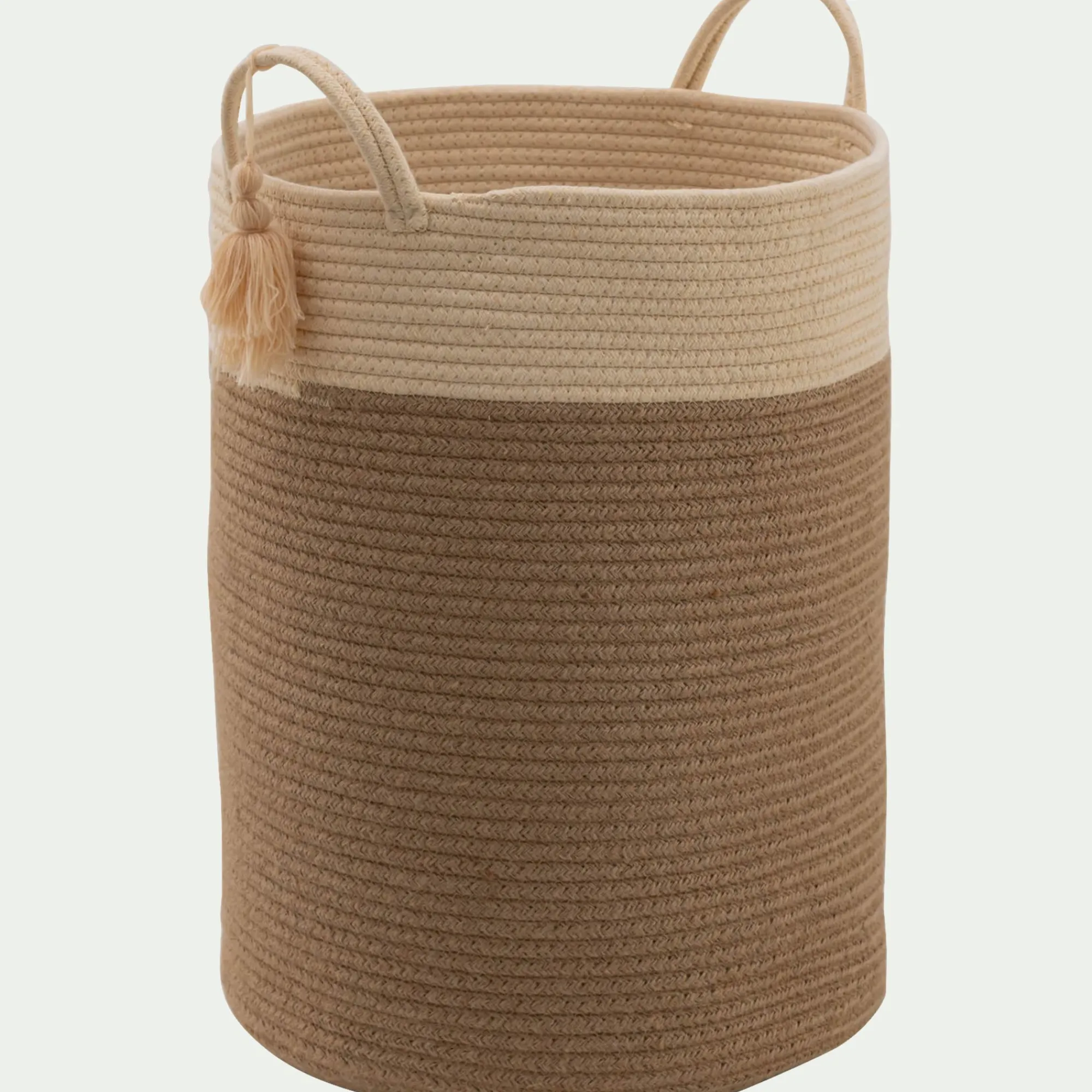 alinea Matelas Enfant|Panier*Panier de rangement en polycoton D38xH50cm - beige