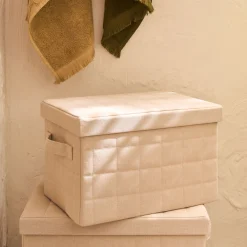 alinea Boîte De Rangement|Boîte De Rangement Enfant*Panier de rangement pliable en tissu L33cm - beige