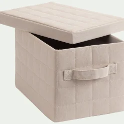 alinea Boîte De Rangement|Boîte De Rangement Enfant*Panier de rangement pliable en tissu L33cm - beige