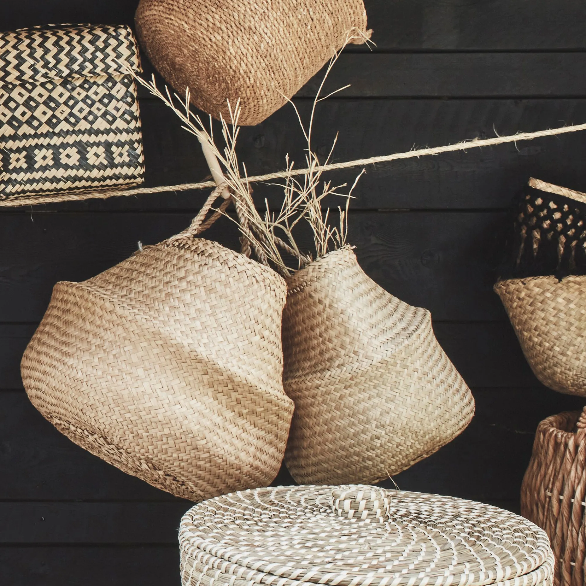 alinea Panier*Panier en jonc de mer D30cm - naturel