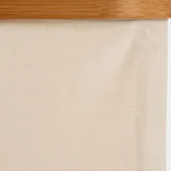 alinea Accessoire De Salle De Bain|Panier*Panier en polycoton et bambou H15xL33cm - blanc