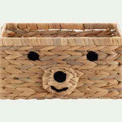 alinea Matelas Enfant|Panier Déco Enfant*Panier ourson en jacinthe d'eau 20x30cm - naturel