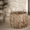 alinea Panier|Panier À Linge*Panier rond en jonc de mer tressé H37xD45cm - naturel