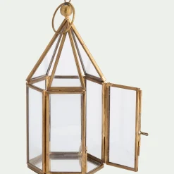alinea Bougie Et Photophore De Noël*Photophore lanterne en métal H19cm - Doré