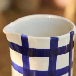 alinea Pichet, Bouteille En Verre Et Carafe|Assiette*Pichet en grès 1L - Bleu