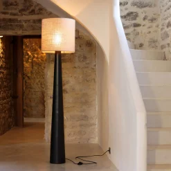 alinea Pied De Lampadaire*Pied de lampadaire électrifié en aluminium H162cm - Noir