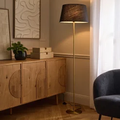 alinea Pied De Lampadaire|Lampadaire Droit*Pied de lampadaire électrifié en acier - H146cm Doré