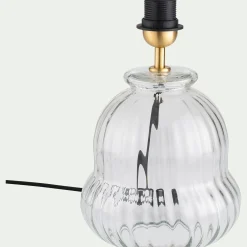 alinea Pied De Lampe*Pied de lampe électrifié en verre D20cm - Transparent