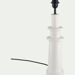 alinea Pied De Lampe*Pied de lampe électrifié en céramique D12cm - Blanc