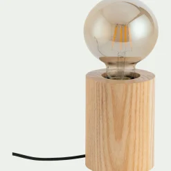 alinea Lampe De Chevet|Pied De Lampe*Pied de lampe électrifié en bois de chêne - H12,5cm Bois clair