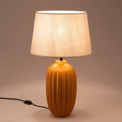 alinea Pied De Lampe*Pied de lampe électrifié en céramique D16,5cm - argan Jaune