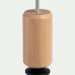 alinea Pied De Sommier*Pied de lit central hauteur réglable 11 à 15 cm - hêtre massif Bois clair