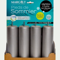 alinea Pied De Sommier*Pieds de sommier imitation métal H20 cm - jeu de 4 Argenté