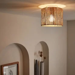 alinea Plafonnier*Plafonnier électrifié en métal D10cm - Blanc