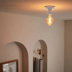 alinea Plafonnier*Plafonnier électrifié en métal D10cm - Blanc