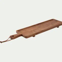 alinea Plat De Service Et Saladier*Planche de présentation sur pied en bois d'acacia L74cm - Naturel