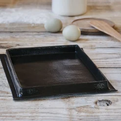 alinea Tapis De Cuisson|Moule À Gâteau*Plaque à génoise en fibre de verre et silicone 17,8x24,5cm - Noir