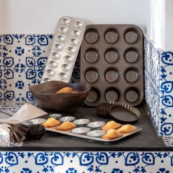alinea Moule À Gâteau|Accessoire De Cuisson*Plaque de cuisson pour 20 madeleines en fer - argenté