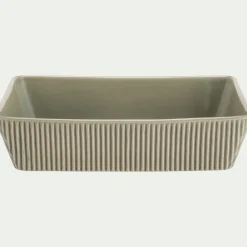 alinea Bocal De Cuisine|Plat À Four*Plat à four individuel en grès strié L31cm - Vert