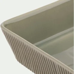 alinea Bocal De Cuisine|Plat À Four*Plat à four individuel en grès strié L31cm - Vert