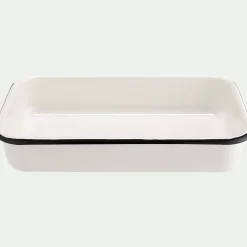 alinea Bocal De Cuisine|Plat À Four*Plat à four rectangulaire en acier 25x35cm - Blanc
