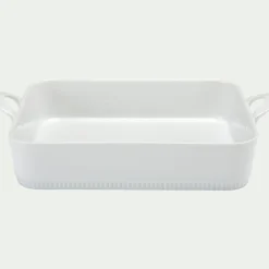 alinea Plat À Four*Plat à lasagnes en porcelaine - Blanc