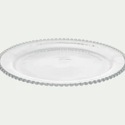 alinea Plat De Service Et Saladier*Plat de présentation en verre D34cm - Transparent