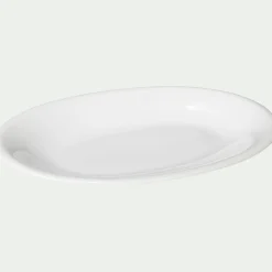 alinea Plat De Service Et Saladier|Assiette De Noël*Plat de présentation ovale en porcelaine qualité hôtelière L33cm - Blanc