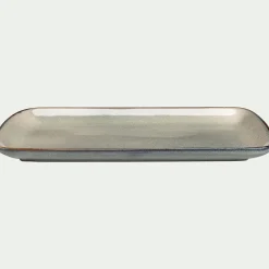 alinea Plat De Service Et Saladier|Assiette De Noël*Plat en grès émail réactif L35cm - olivier Vert