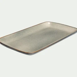 alinea Plat De Service Et Saladier|Assiette De Noël*Plat en grès émail réactif L35cm - olivier Vert