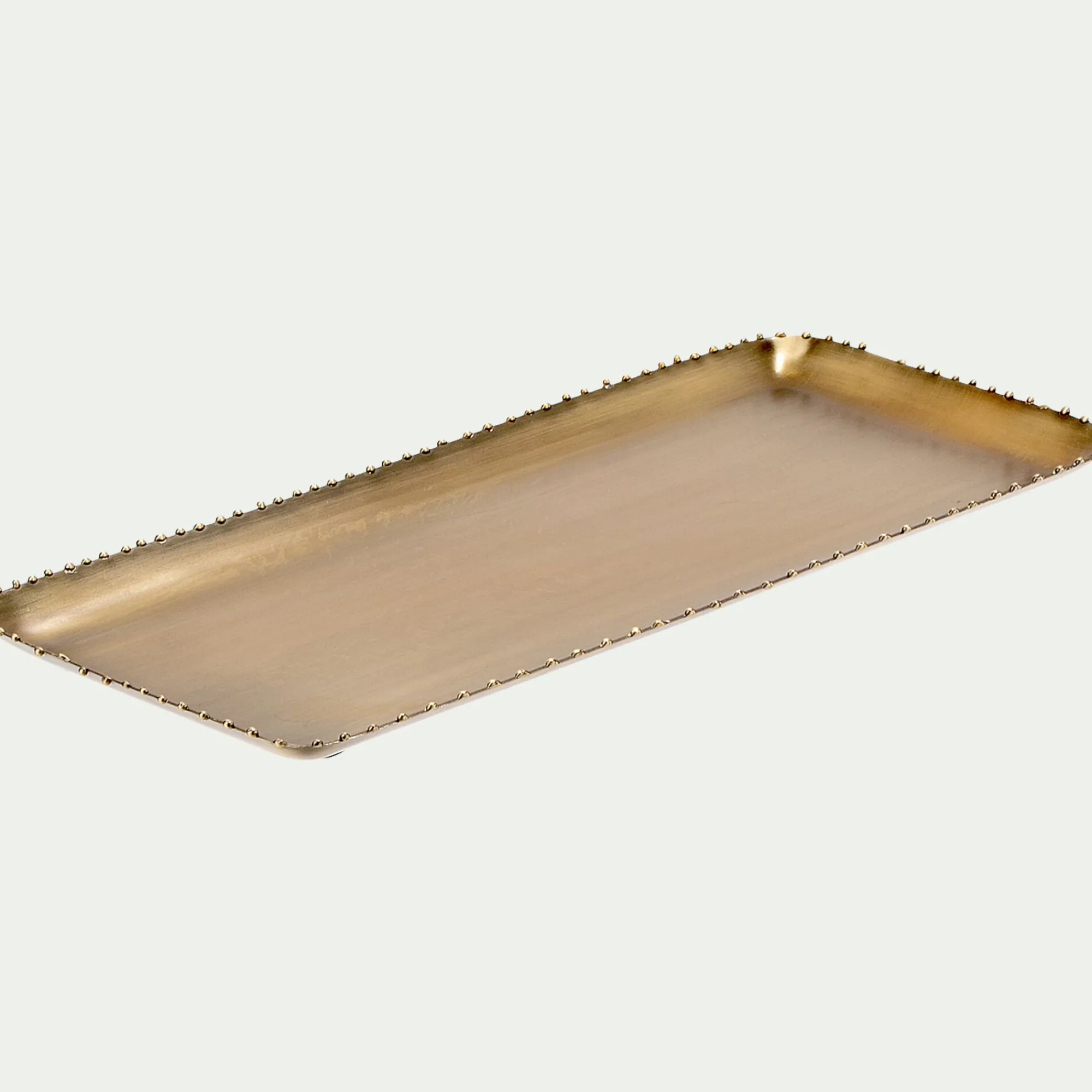 alinea Décoration À Poser|Décoration De La Table De Noël*Plateau décoratif rectangulaire en fer - 15x35,5cm Doré