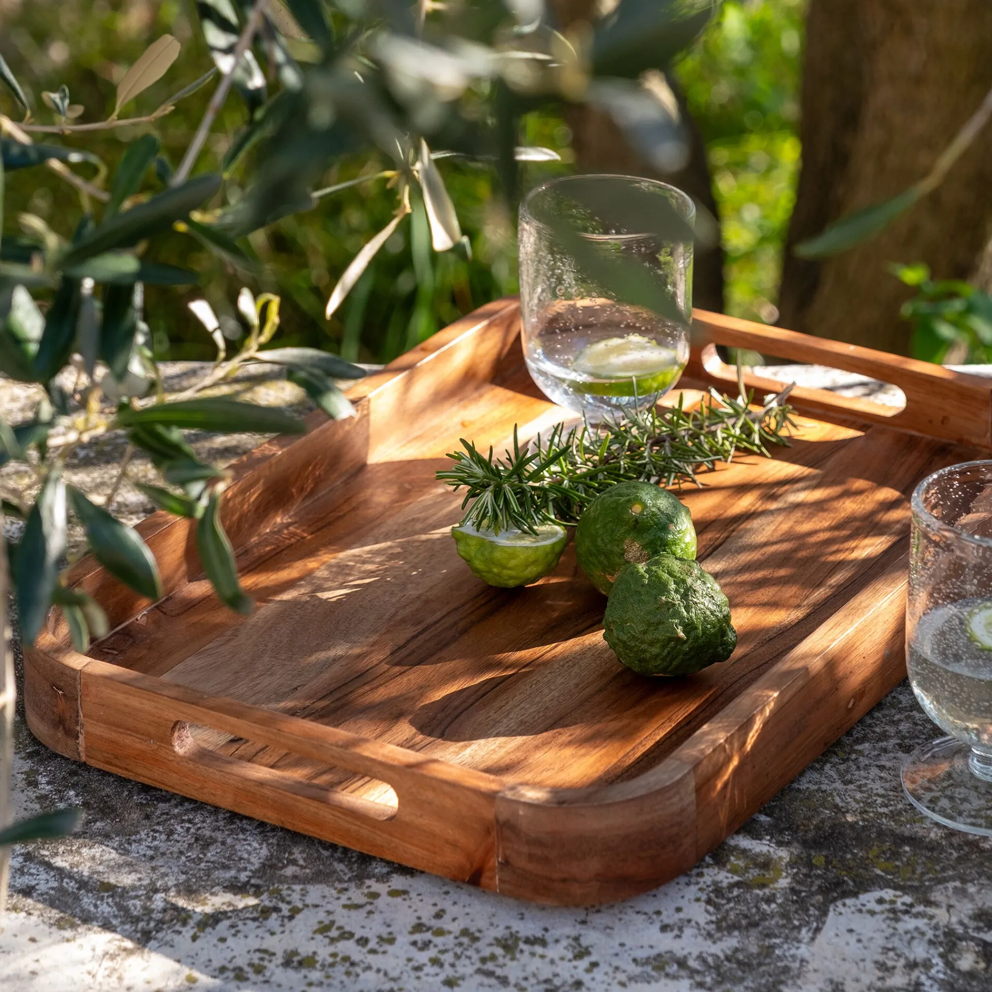 alinea Plateau*Plateau en bois d'acacia L40cm - Naturel