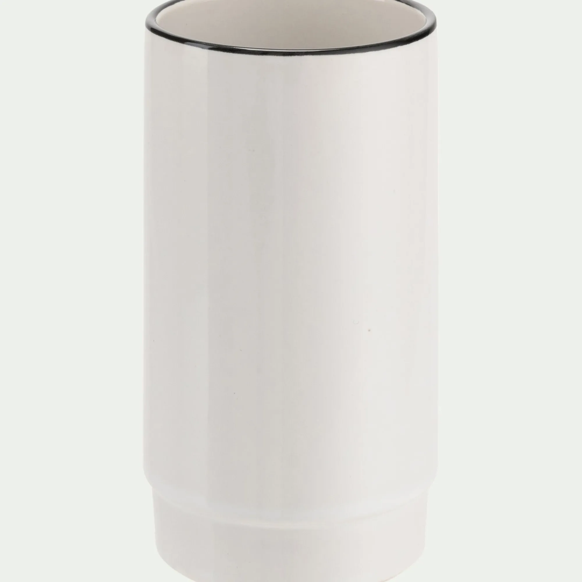 alinea Accessoire De Salle De Bain*Porte brosse à dent en grès - blanc H11,4cm